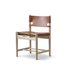 Fredericia Furniture Den spanska Matbord stol 3227 Leather Cognac / Oak Soap
