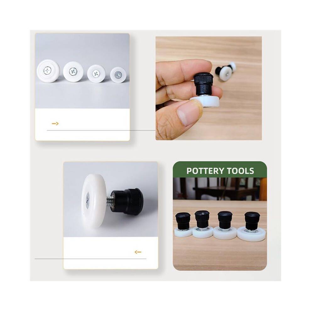 4 Pcs Ceramic Clay Pottery Wheel,Pottery Trimming Spinner Metal Rotary Disc Wheel Synchronous Rotary Pottery Repair Tool