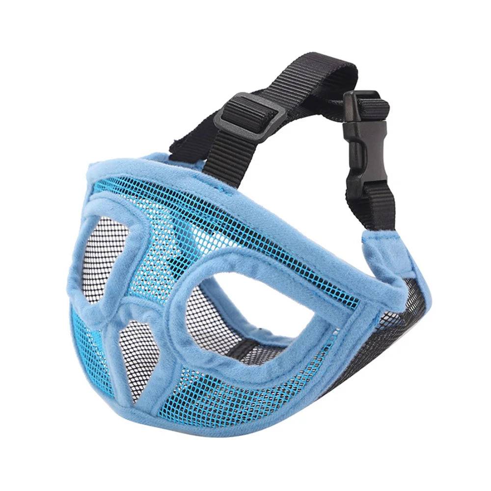 Breathable Mesh Dog Muzzle | Anti-Bite & Anti-Ingestion - Blue / S-advise 9-13.5kg / SPC (S-advise 9-13.5kg)