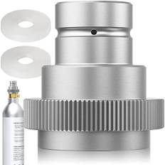 CO2 Quick-Adapter, Schnelladapter für CO2 Soda kompatibel mit Duo/Terra/Art, Adapter fur Sodastream 425g Zylinder 60L Trapezgewinde TR21-4,Silber,F-QC1.0-S Aissom