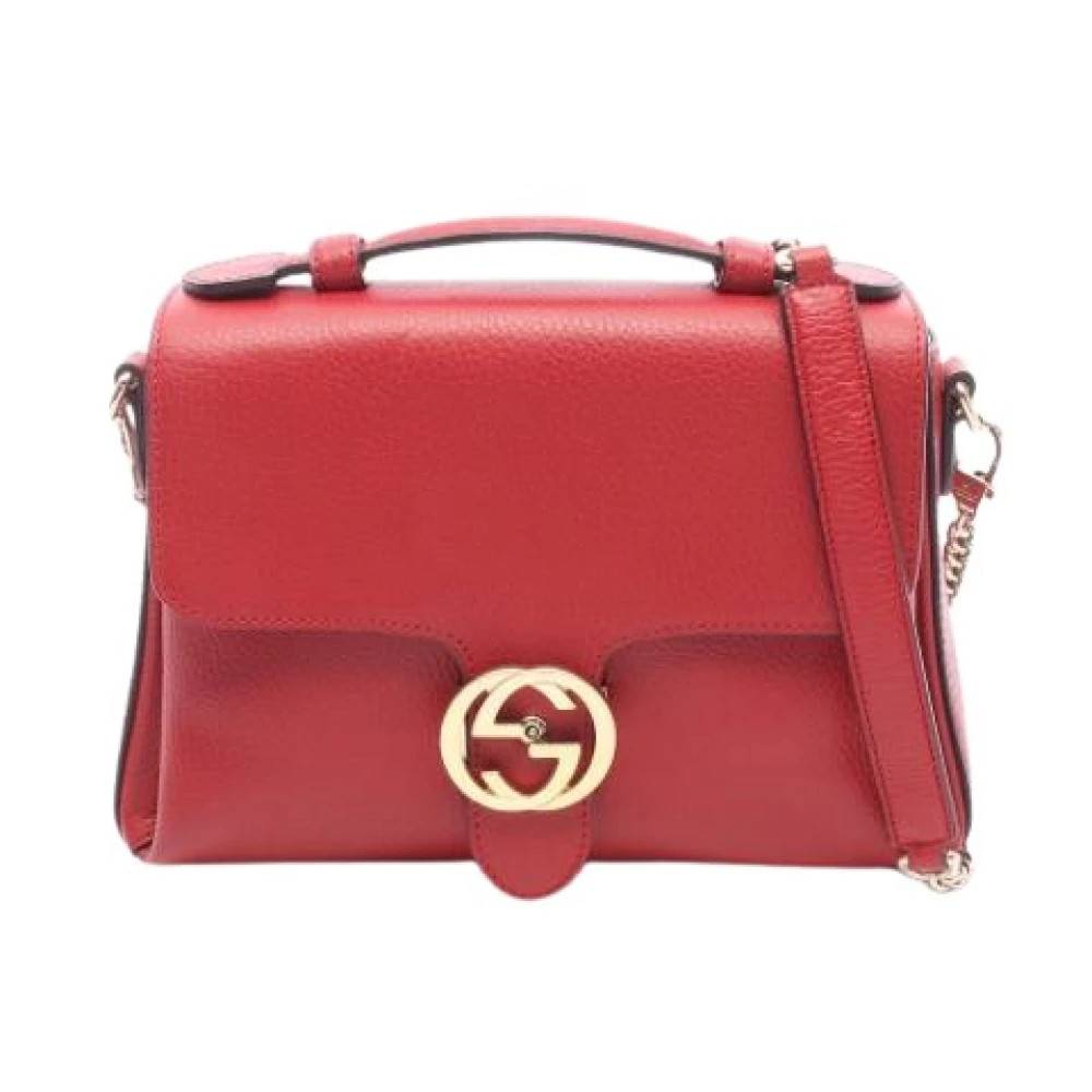 Gucci Vintage Pre-owned Vintage Håndtaske - Vintage - Dame - Rød - ONE SIZE - Læder