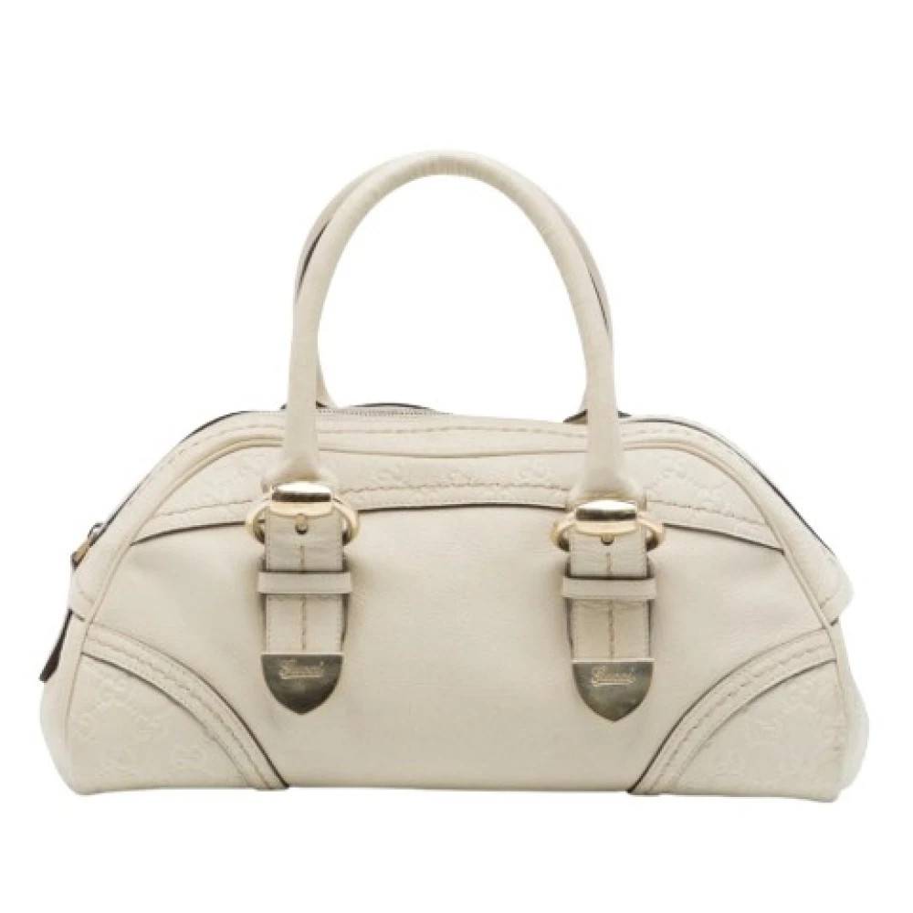 Gucci Vintage Pre-owned Signoria Håndtaske - Vintage - Dame - Beige - ONE SIZE - Læder