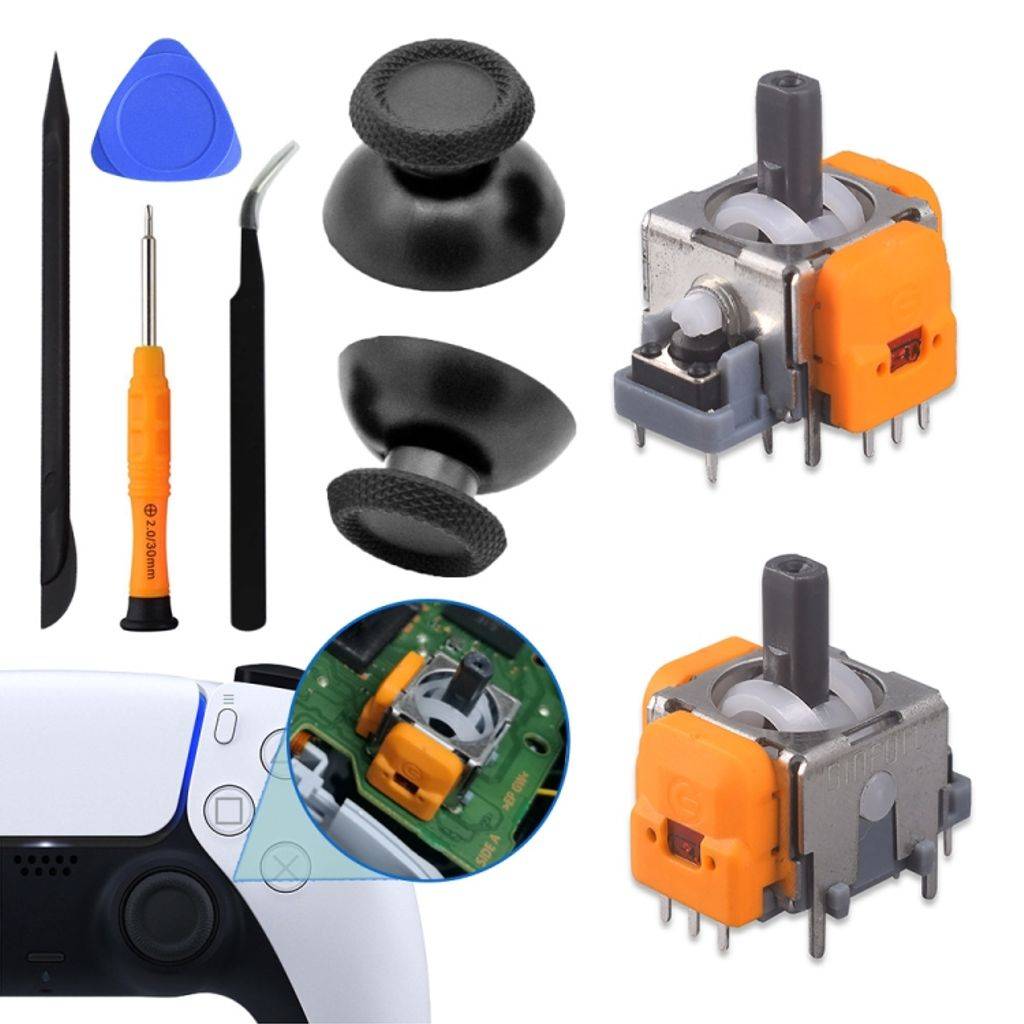 PS5 Controller Joystick og Thumbstick Reparationssæt