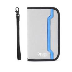RFID Blocking Travel Wallet, Document Organizer Pouch, Family Passport Holder, Credit Card Organizer, Travel Document Bag, Ticket Wallet With Handle, - Grey
