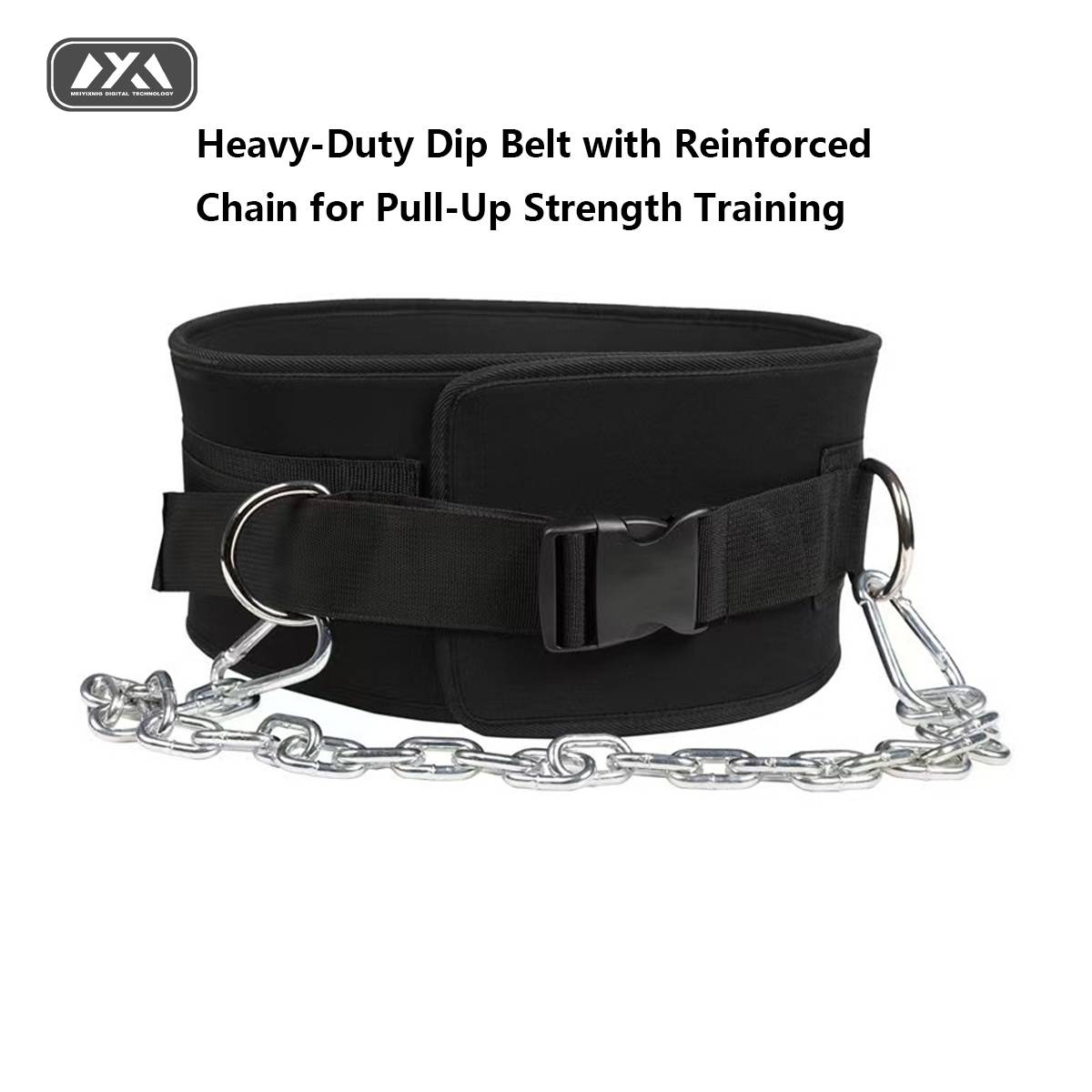Dip Belt Weightlifting Belt with Chain 440lbs Adjustable Waist for Pull Up Chin Up Strength Training