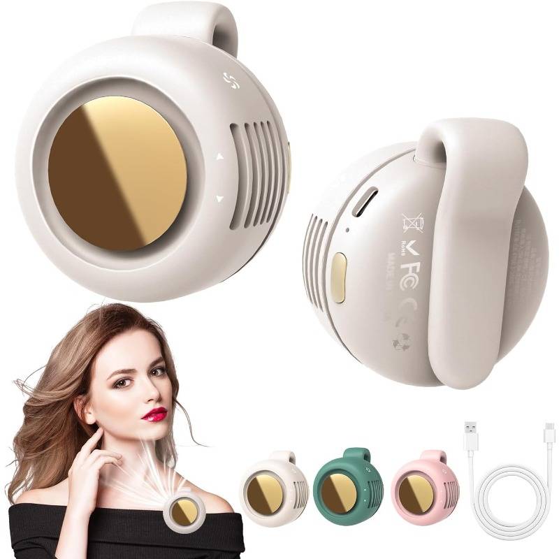 Portable Silent Mini Bladeless Electric Fan,Small fan Clip on Shirt Waist Mini Bladeless Fan Adjustable 3-Speed For Outdoor NEW