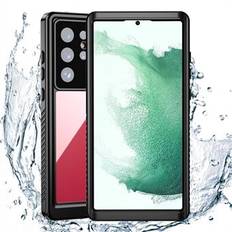 REDPEPPER FS Series Vattentätt fodral för Samsung Galaxy S22 Ultra 5G Transparent Hybrid bakre telefonskal [Support Fingerprint Unlock] IP68 IP6X