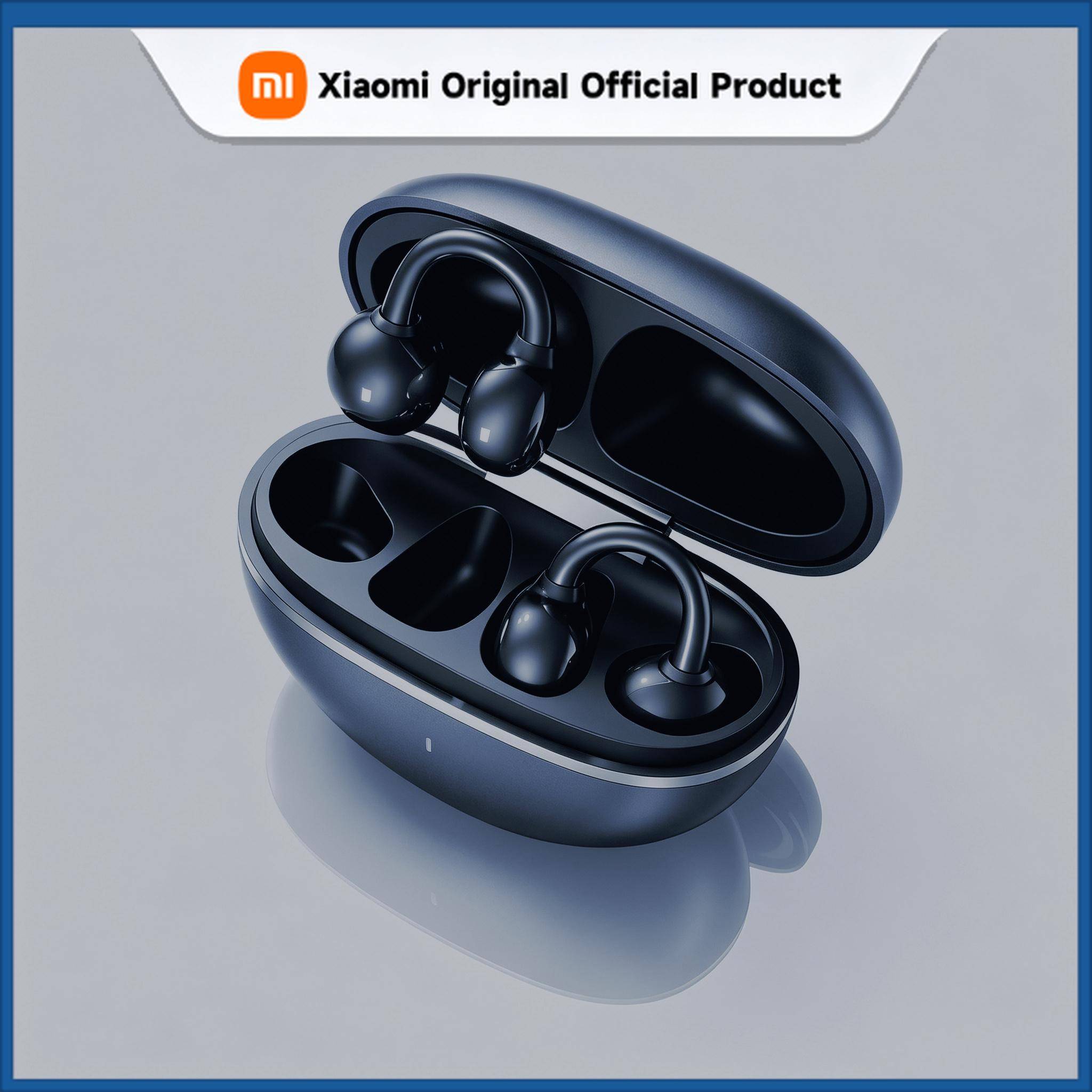 Xiaomi Open Ear Sports Wireless Bluetooth Earbuds Ear-Clip Earphone Touch Control ENC Noise Cancelling Headset With Microphone svart