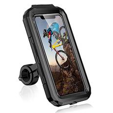 Faneam Universell mobiltelefonhållare motorcykel vattentät telefonhållare bärbar cykel 360° roterande hållare smartphone motorcykel skoter avtagbar, cykel telefonhållare för smartphone 4,7–6,1 tum (S)
