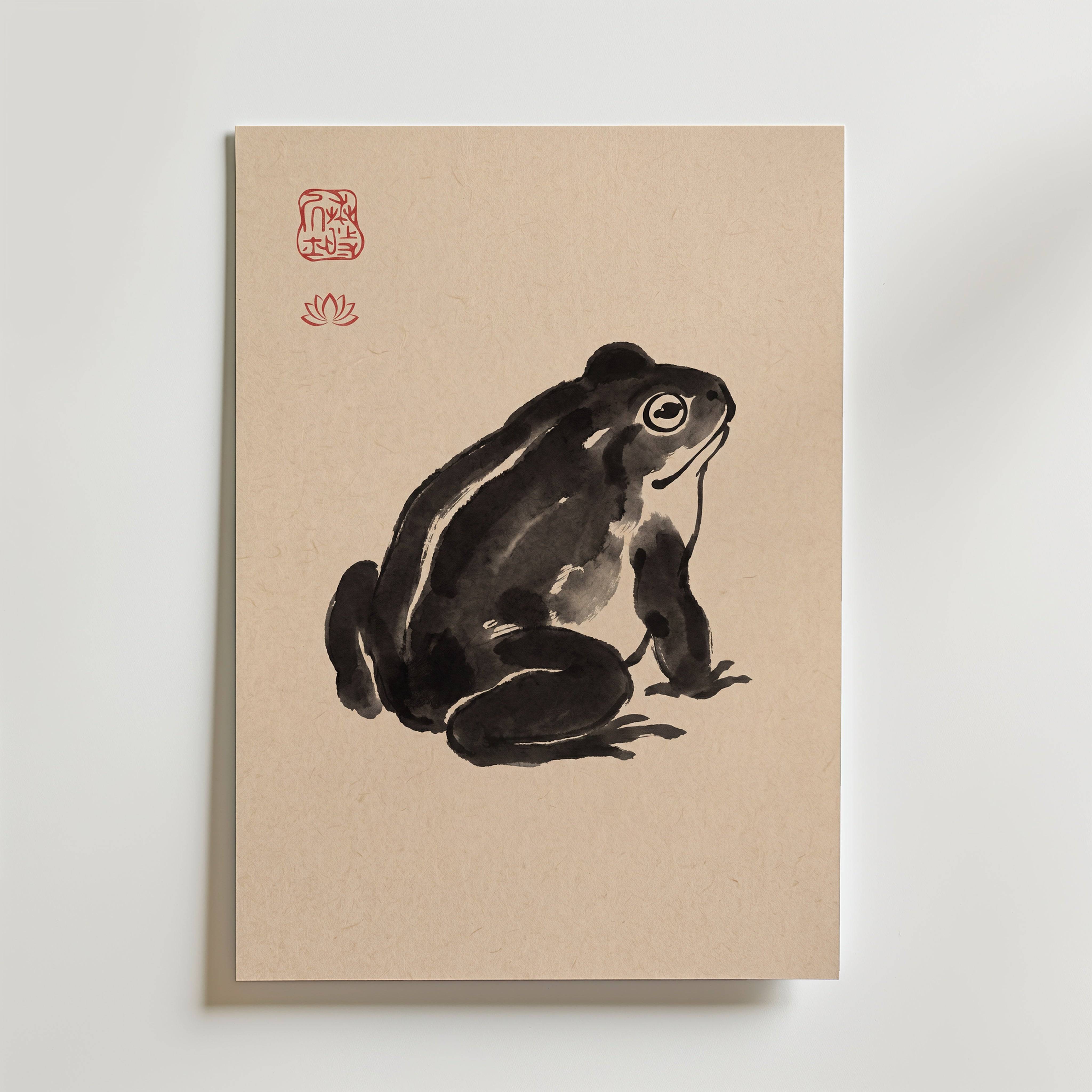 Ink Frog Poster - Premium Canvas 70x100 cm