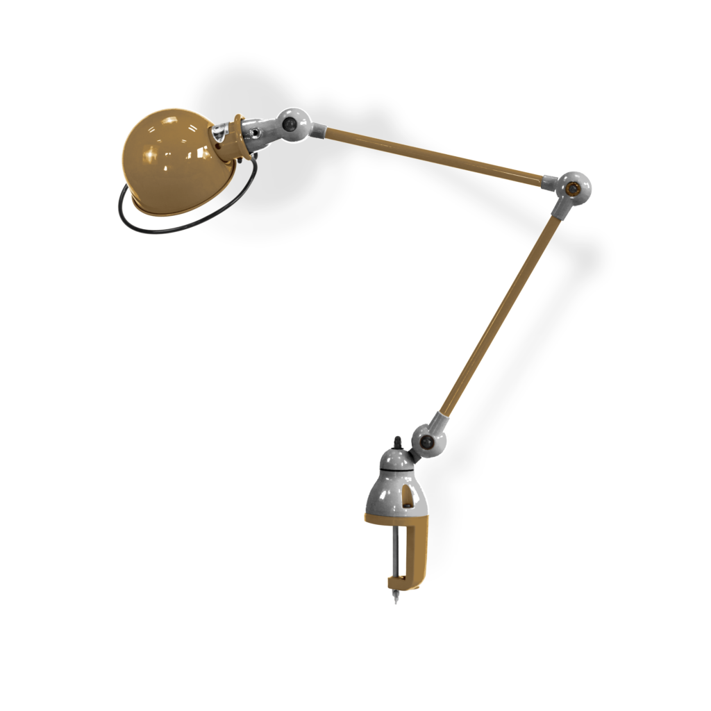 Loft D4040I bordlampe (m/klemme) fra Jieldé - Pearl gold / Blank/poleret