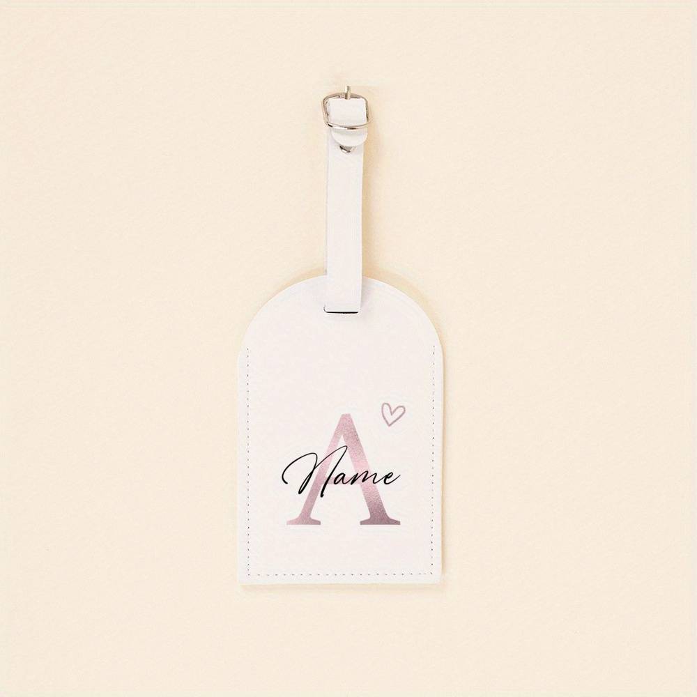 Personalized Heart-shaped Luggage Tags With Letters And Names, Perfect For , Wedding, And Birthday Gifts