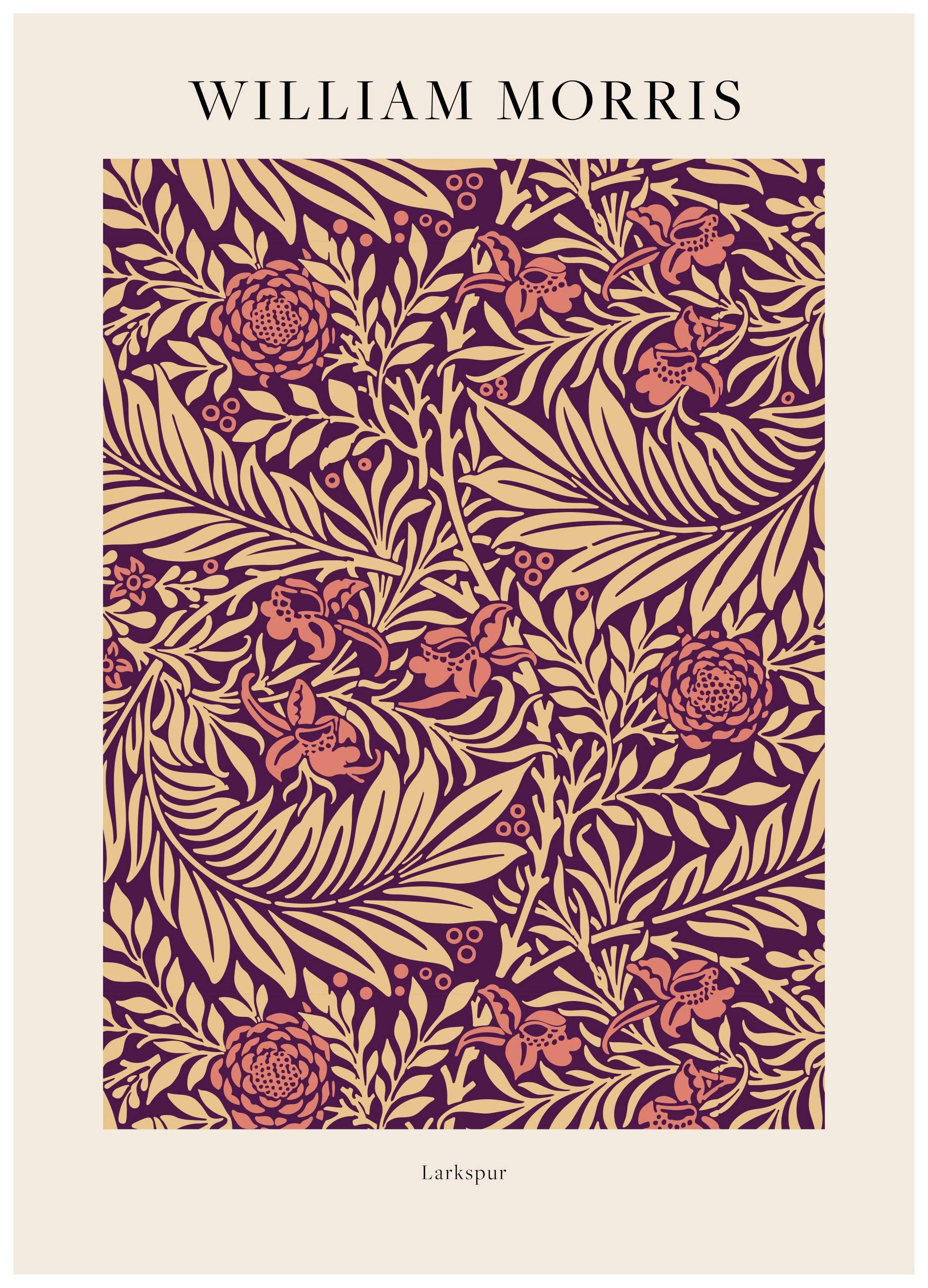 William Morris - Larkspur No2 Poster (30x40 cm)