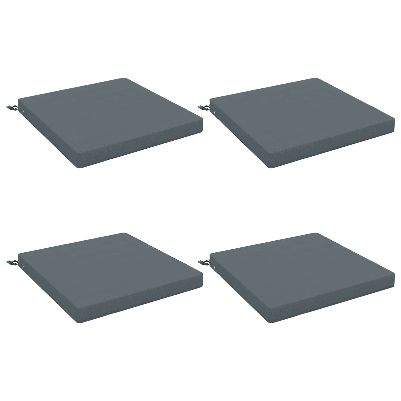 vidaXL 4-delade Sittdynor SOEST 4 st 100% Polyester Blå 60 x 60 x 7 cm