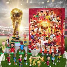 Fodbold Legetøjs Adventskalendere til Børn, Jul-VM Adventskalendere 2024 Nedtælling 24 Dage, Overraskelseslegetøj Blind Box Gaver til Drenge Piger