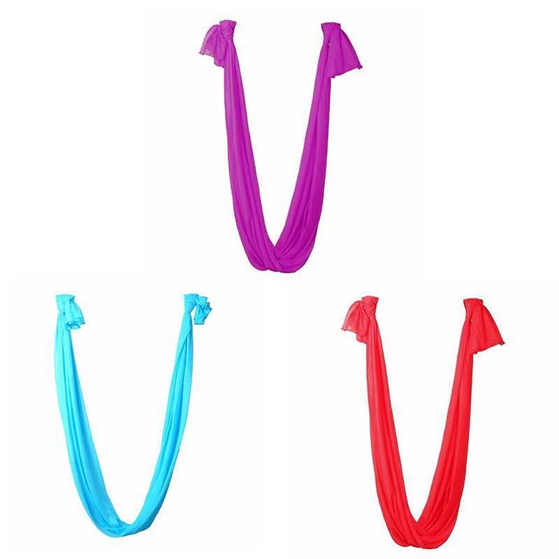 Yoga Swing Hängmatta Trapessling Aerial Silk Set Anti-Gravity Inversion Fitness röd