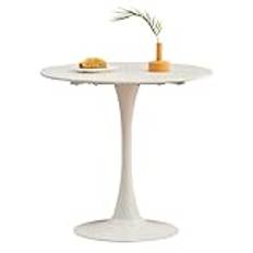 GrandCA HOME 80 cm vitt modernt runt matbord, bord runt 80 cm, matbord rund, lämplig för 2–4 personer, lämplig för kök, vardagsrum, matsal, vit