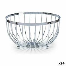 Fruktskål Kinvara CN-W6434-2C Silvrig Järn 25 x 14 x 25 cm (24 antal)