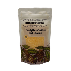Candyfloss Sukker Gul - Banan Smag 250 g, Konditorens