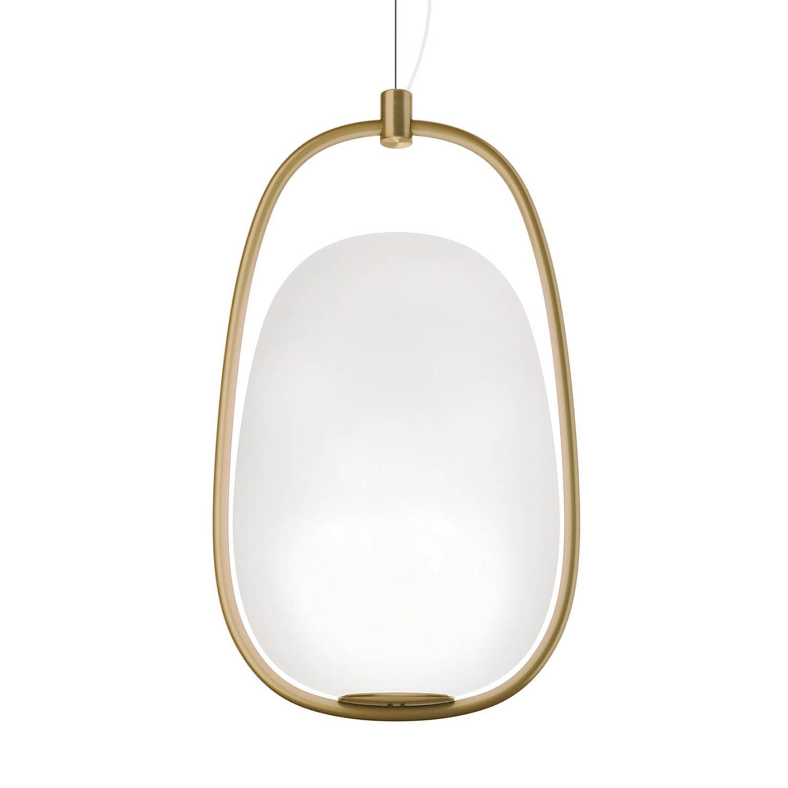 kdln Design pendellampa Lannà, dimbar, Mässing / guld, Vardagsrum / matsal, Glas, Design, Pendellampa
