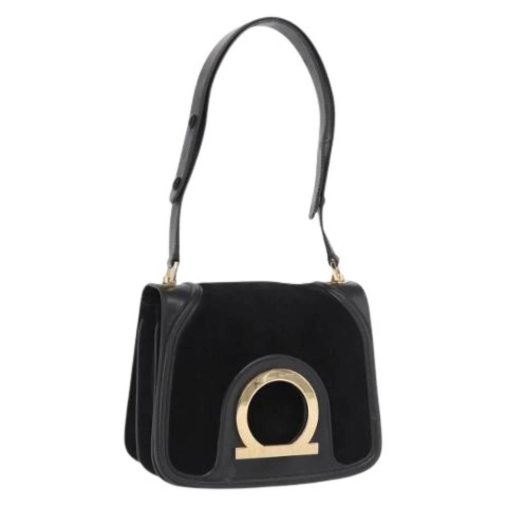 Salvatore Ferragamo Pre-owned Pre-owned Shoulder Bag - Vintage - Dame - Sort - ONE SIZE - Uld