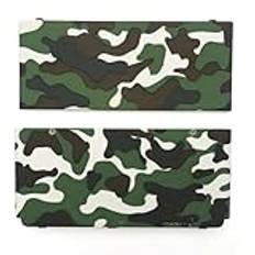 Hzxkqmil Ersättande Skal Främre/Bakre Hölje Övre och Nedre Fodral Skydd DIY Täckplattor Tillbehör för Nintendo New 3DS-konsol, Camo Grön