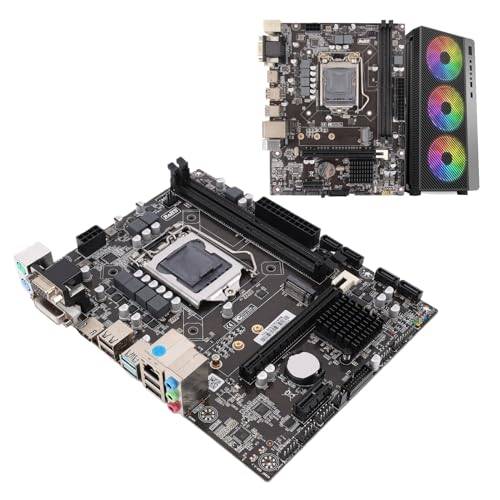 H310 LGA 1151 Moderkort, Max32GB DDR4 NVME M.2 SATA 6Gb Micro ATX Gaming Moderkort med PCIE HMDI DVI VGA-port, Stöder 8:e 9:e G för Lvy Bridge för Intel Core