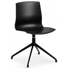 LIVA rotérbar spisebordsstol i metal og PVC H82 cm - Sort/Sort