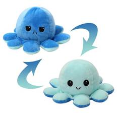 Dobbeltsidig Vendbar Blæksprutte Plyslegetøj, Reversible Octopus
