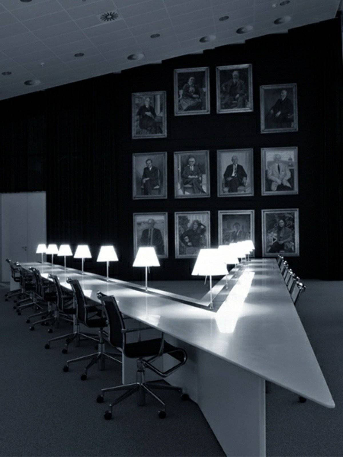 Bordslampa Luceplan, dimbara, Grön, Vardagsrum, Aluminium