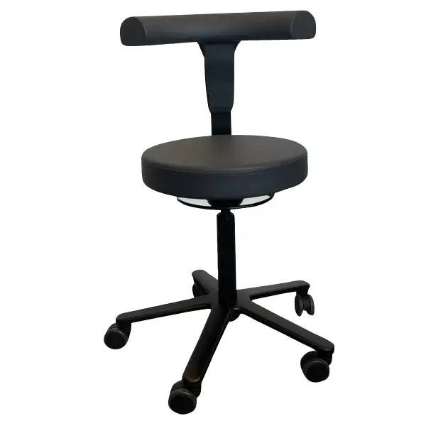 Behandlerstol Ergoshape 360 Round - Hvid med Skaterhjul - Behandlerstole - Ergonomisk behandlerstole - Wellnessudstyr.dk.
