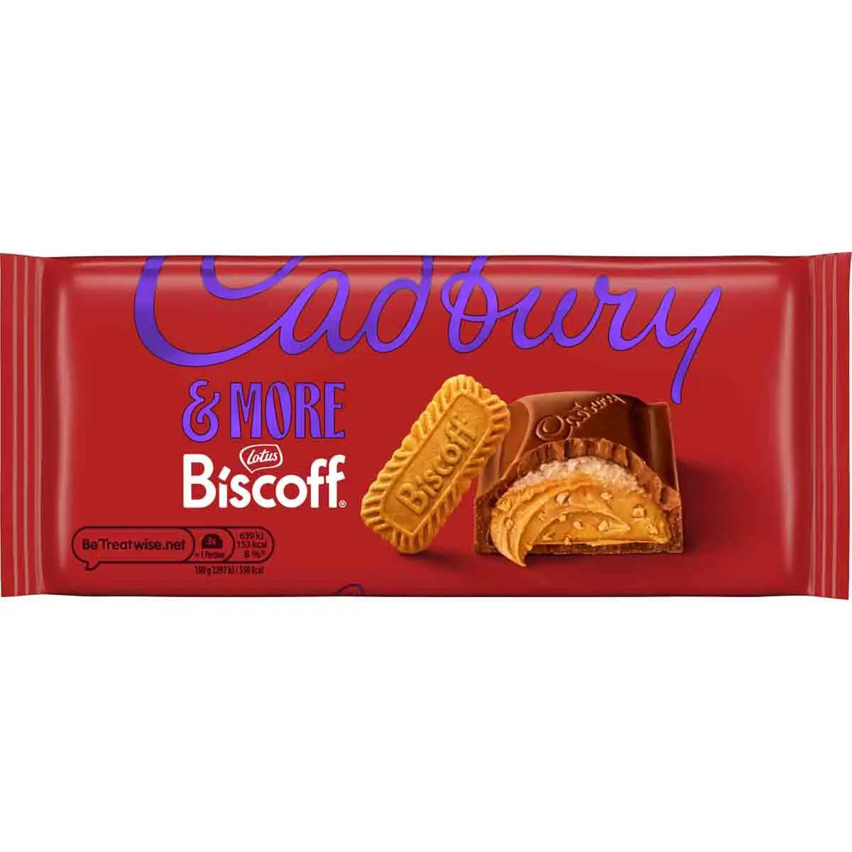 Cadbury &More Biscoff Chocolate Bar 195g (Box of 15)