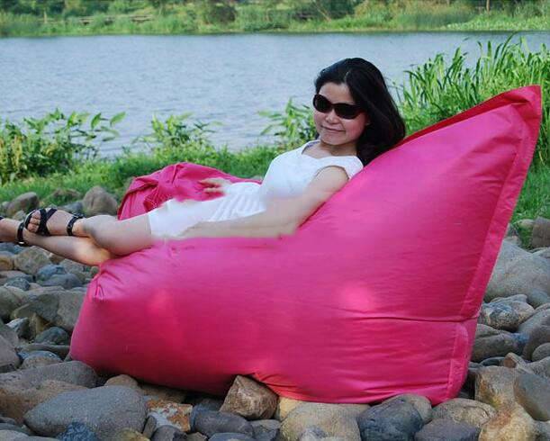 Dark Grey Floating Bean Bag Chair,Cover Only Extra Large Giant Pool Side Beanbag On The Water - 140cm 180cm / Rose Red (140cm 180cm)
