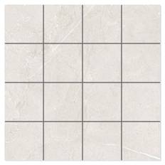 Mosaik Marmor Klinker Soapstone Lux Vit Matt 30x30 (7x7) cm
