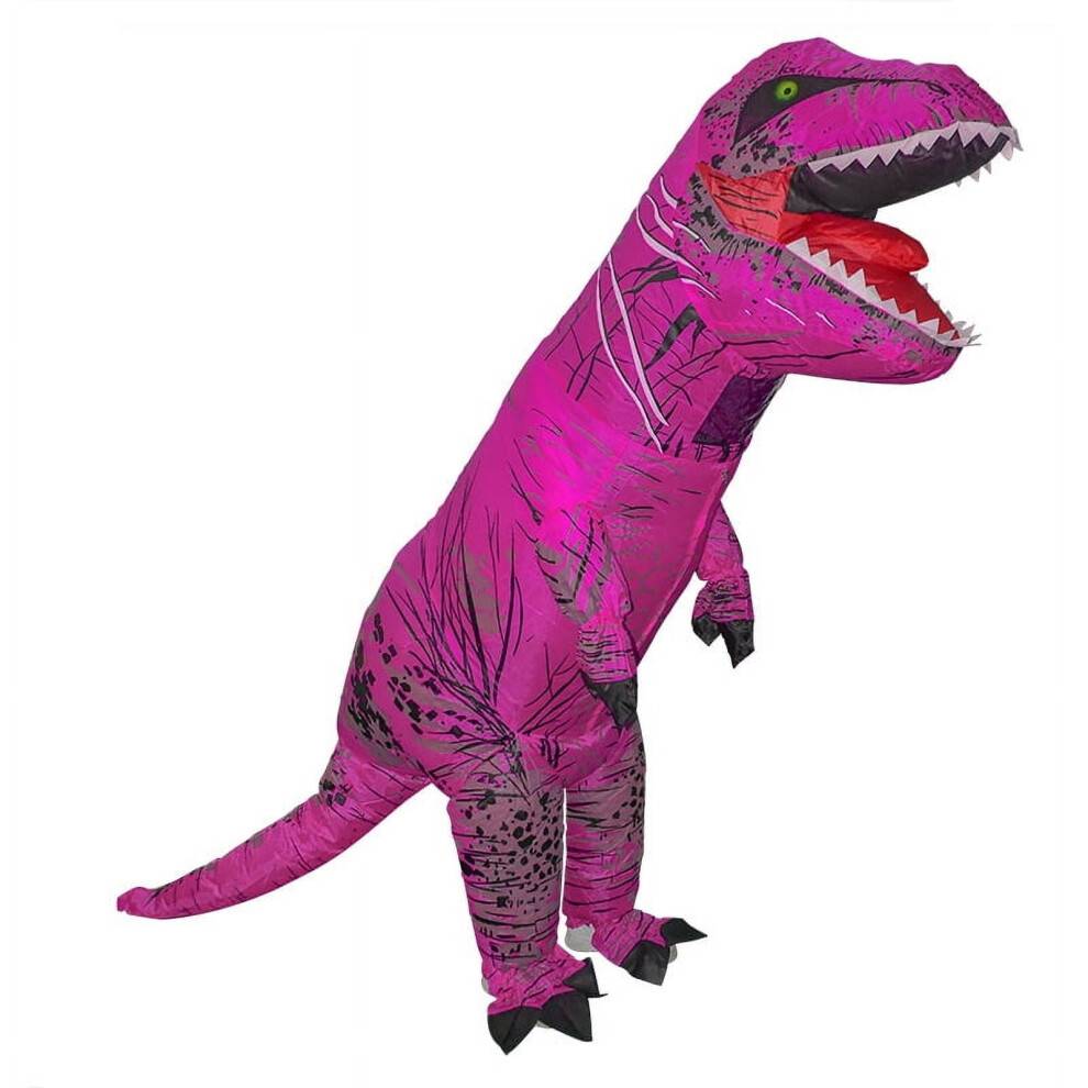 Halloween T-Rex Dinosaur Oppustelig Kostume Børnedagsfest Sjove Udendørslege Foto Tegneserie Dyredukke - blommerød