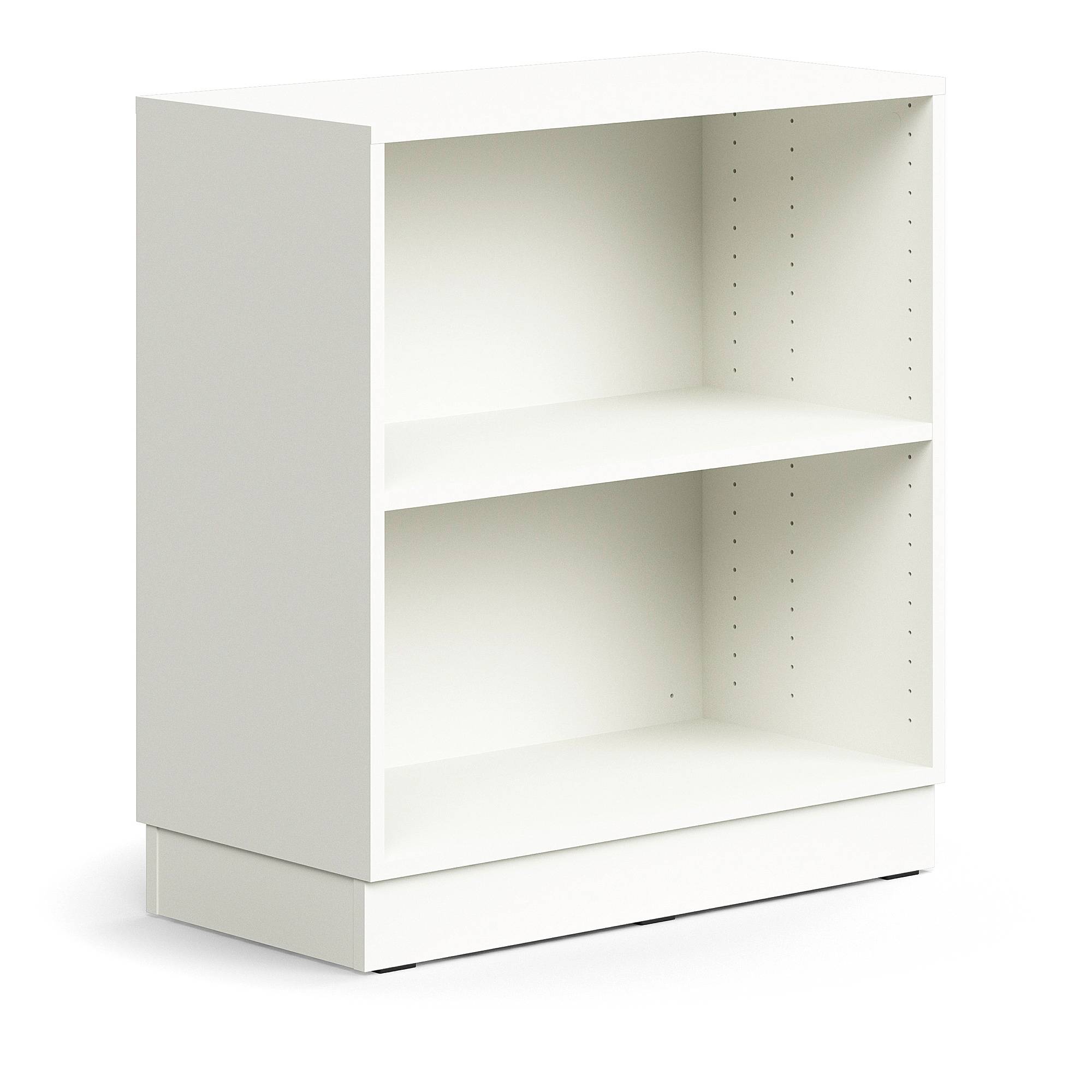 Hylla QBUS, 1 hyllplan, sockel, 868x800x400 mm, vit
