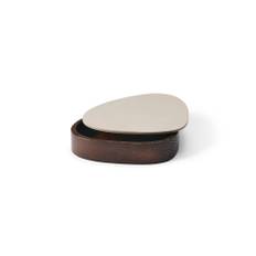 LIND DNA - Wood Box Curve / Lid - Oyster White - S: 12,5x14cm