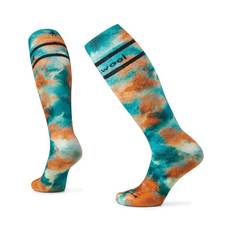 Smartwool Women'S Ski Full Cushion Tie Dye Print OTC Socks cascade green