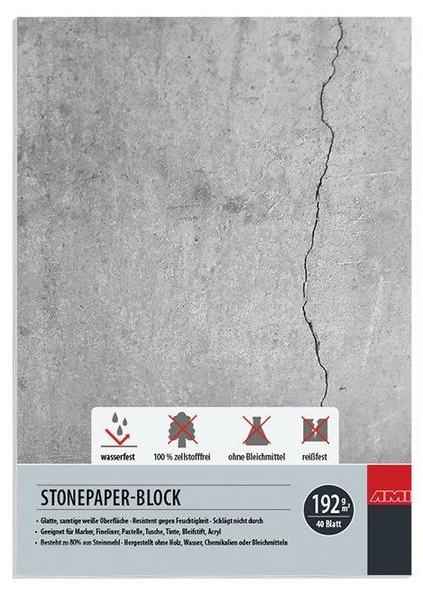 Stenpapir blok A5 192gr..