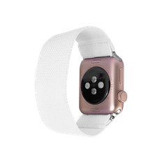 Apple Watch 5 40mm Nylon rem - Strækbar, Hvid