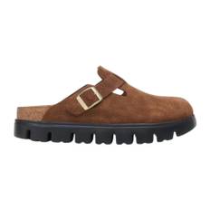 Birkenstock, Sko, Dame, Brun, 38 EU, Uld, Chunky Dark Tea Ruskindssandaler Narrow