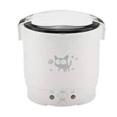 Bil Riskokare, 12V Riskokare Mini Liten Elektrisk Riskokare och ångkokare 1L för Husbil Lastbil 2 Personer (White)