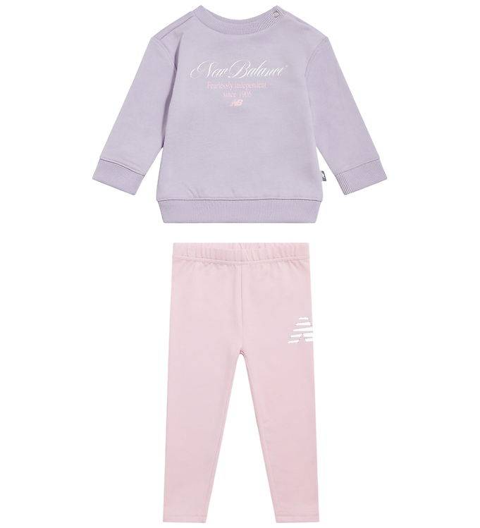 New Balance Set - Sweatshirt/Leggings - Rökt Violet - New Balance - 92 - Sweatset
