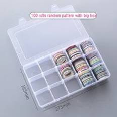 100 rullar washi tape set, folie guld skinny dekorativ maskering washi tape ,2-6mm bred diy maskeringstejp, vissa band har en upprepande