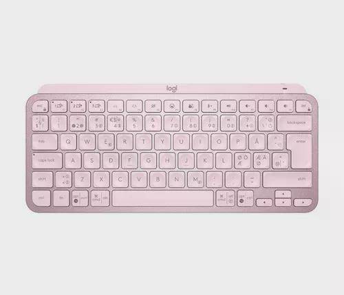 Logitech MX Keys Mini Minimalist Wireless Keyboard, Rose (Nordic)