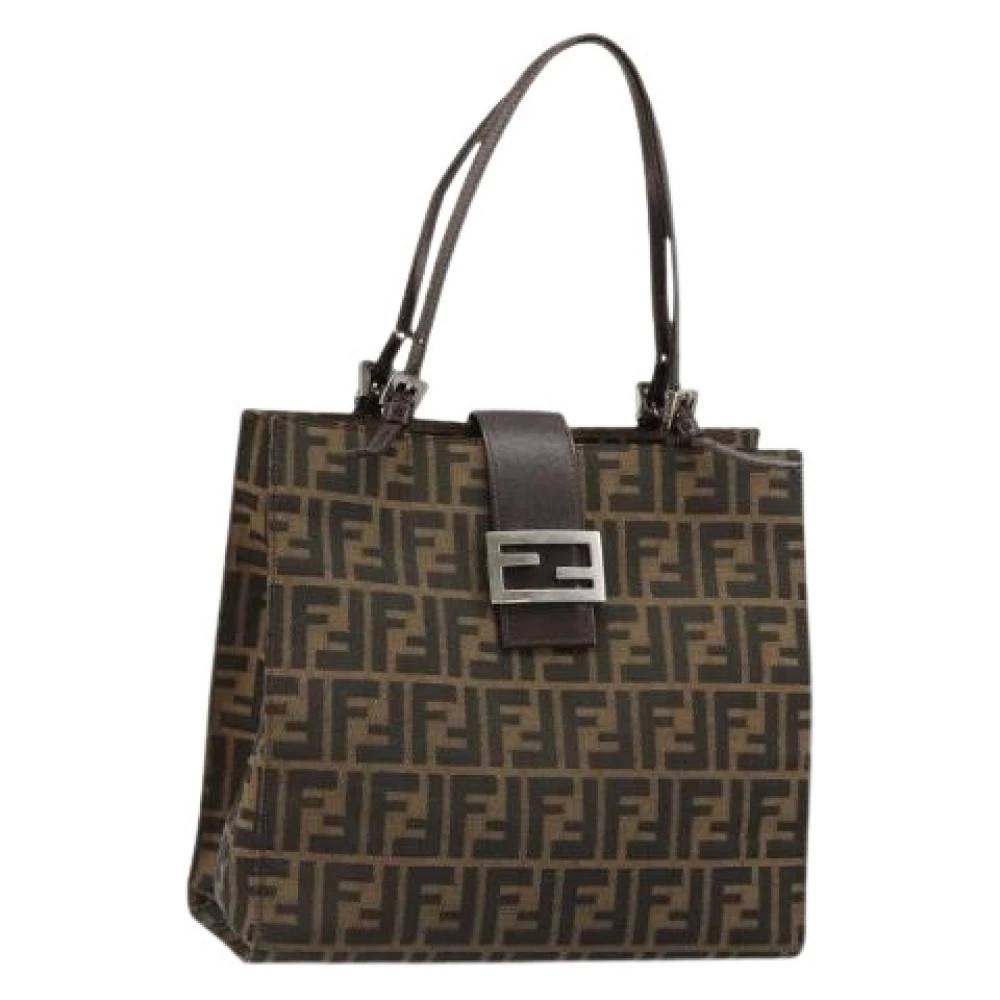 Fendi Vintage - Pre-owned Vintage Zucca Canvas Tote Bag Vintage - Dam - ONE Size - Läder