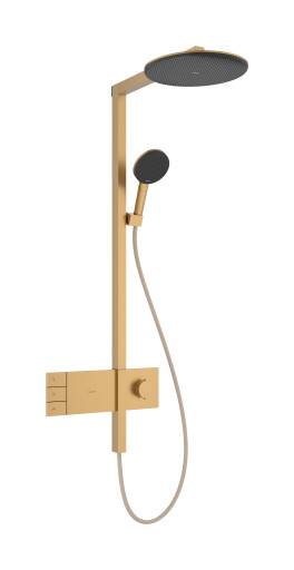Hansgrohe Raindance Alive S Showerpipe duschset, vattensparande, borstad brons