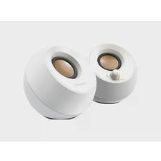Pebble 2.0 USB Speakers, White
