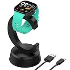 LiLiLiTok Laddningsdocka kompatibel med Redmi Watch4/Watch3 Active/Watch3 Lite, magnetisk laddningsstation för Xiaomi smart Band9/9NFC/Band 8 pro Series Smartwatch-laddare med laddningskabel