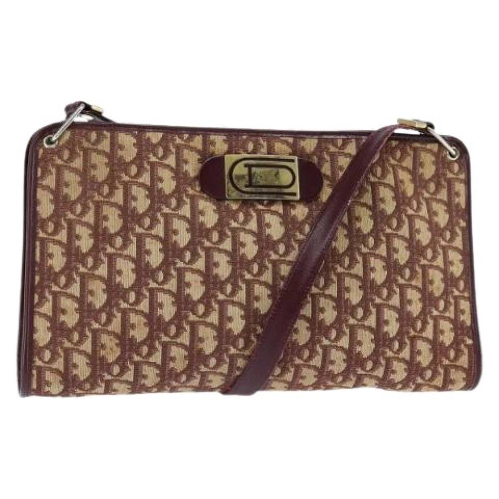 Dior Vintage - Pre-owned Vintage Trotter Canvas Axelväska Vintage - Dam - ONE Size - Läder